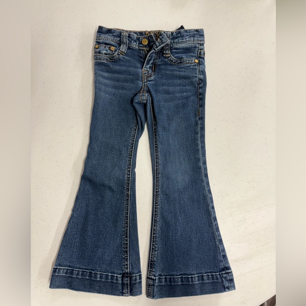 ROCK & ROLL DENIM GIRLS' DARK WASH TROUSERS Size 4